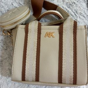 Anne Klein Small Leather Crossbody Convertible Handbag